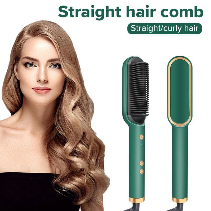 New 2 In 1 Hair Straightener Hot Comb